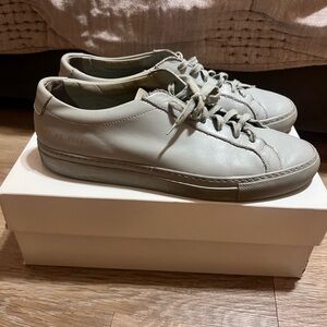 Common Projects Light Gray Leather Sneakers